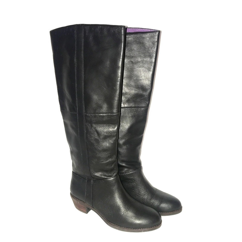 Farylrobin black leather boots